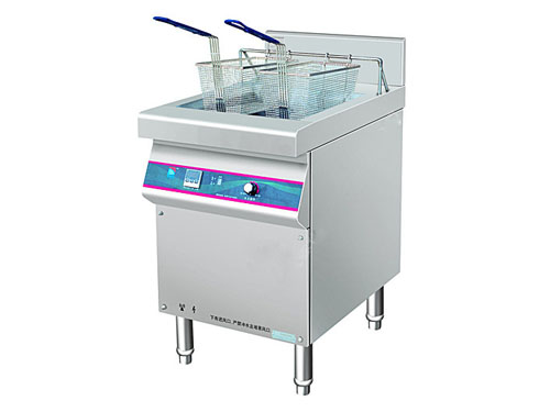 電磁單缸雙篩炸爐